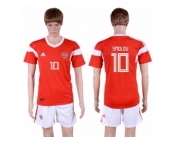 Russia #10 Smolov Home Soccer Country Jersey