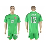 Russia #12 Lodigin Green Goalkeeper Soccer Country Jersey