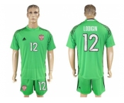 Russia #12 Lodigin Green Goalkeeper Soccer Country Jersey