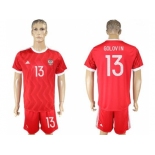 Russia #13 Golovin Federation Cup Home Soccer Country Jersey