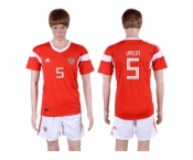 Russia #5 Vasin Home Soccer Country Jersey