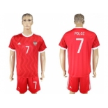 Russia #7 Poloz Federation Cup Home Soccer Country Jersey