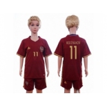 Russia #11 Cheryshev Home Kid Soccer Country Jersey