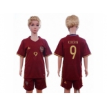 Russia #9 Kokorin Home Kid Soccer Country Jersey