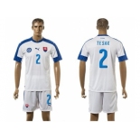 Slovakia #2 Tesak Home Soccer Country Jersey