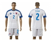 Slovakia #2 Tesak Home Soccer Country Jersey