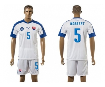 Slovakia #5 Norbert Home Soccer Country Jersey