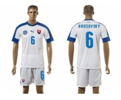 Slovakia #6 Hrosovsky Home Soccer Country Jersey