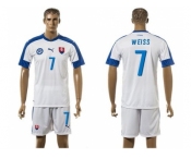 Slovakia #7 Weiss Home Soccer Country Jersey