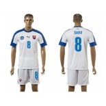 Slovakia #8 Sabo Home Soccer Country Jersey