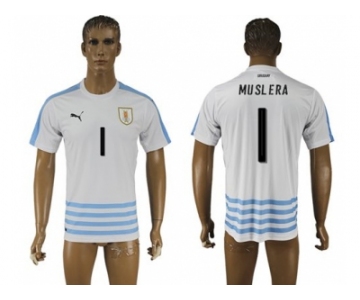 Uruguay #1 Muslera Away Soccer Country Jersey1