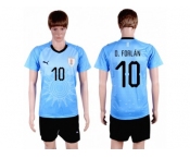 Uruguay #10 D.Forlan Home Soccer Country Jersey