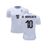 Uruguay #10 De Arrascaeta Away Soccer Country Jersey