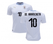 Uruguay #10 De Arrascaeta Away Soccer Country Jersey