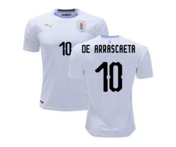 Uruguay #10 De Arrascaeta Away Soccer Country Jersey