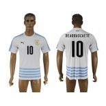 Uruguay #10 Dearrascaete Away Soccer Country Jersey1