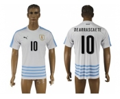 Uruguay #10 Dearrascaete Away Soccer Country Jersey1