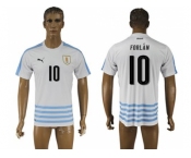 Uruguay #10 Forlan Away Soccer Country Jersey1