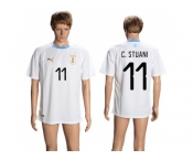 Uruguay #11 C.Stuani Away Soccer Country Jersey