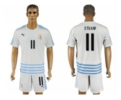 Uruguay #11 Stuani Away Soccer Country Jersey