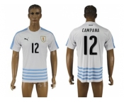 Uruguay #12 Campana Away Soccer Country Jersey1