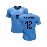 Uruguay #12 M.Campana Home Soccer Country Jersey