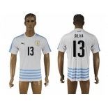 Uruguay #13 Silva Away Soccer Country Jersey1