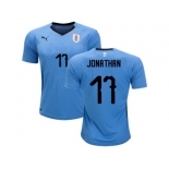 Uruguay #17 Jonathan Home Soccer Country Jersey