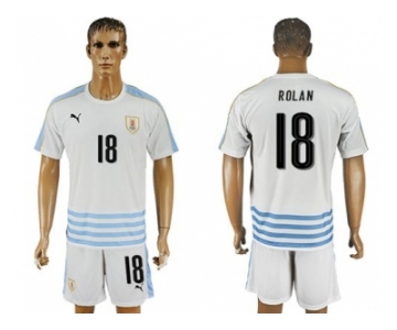 Uruguay #18 Rolan Away Soccer Country Jersey