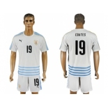 Uruguay #19 Coates Away Soccer Country Jersey