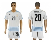 Uruguay #20 Gonzalez Away Soccer Country Jersey