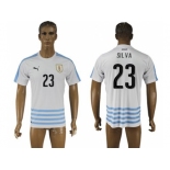 Uruguay #23 Silva Away Soccer Country Jersey1