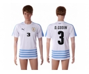 Uruguay #3 D.Godin Away Soccer Country Jersey