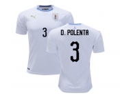 Uruguay #3 D.Polenta Away Soccer Country Jersey