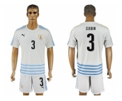 Uruguay #3 Godin Away Soccer Country Jersey