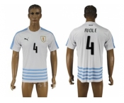 Uruguay #4 Fucile Away Soccer Country Jersey1