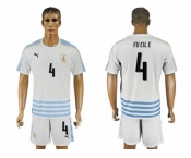 Uruguay #4 Fucile Away Soccer Country Jersey