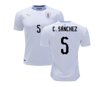 Uruguay #5 C.Sanchez Away Soccer Country Jersey