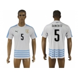 Uruguay #5 Sanchez Away Soccer Country Jersey1