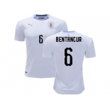 Uruguay #6 Bentancur Away Soccer Country Jersey