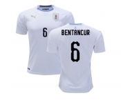 Uruguay #6 Bentancur Away Soccer Country Jersey