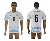 Uruguay #6 Pereira Away Soccer Country Jersey1