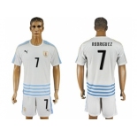 Uruguay #7 Rodriguez Away Soccer Country Jersey