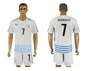 Uruguay #7 Rodriguez Away Soccer Country Jersey