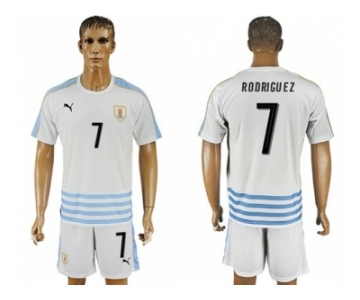 Uruguay #7 Rodriguez Away Soccer Country Jersey