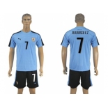 Uruguay #7 Rodriguez Home Soccer Country Jersey