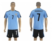 Uruguay #7 Rodriguez Home Soccer Country Jersey