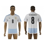 Uruguay #8 Hernandez Away Soccer Country Jersey1