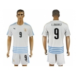 Uruguay #9 L.Suarez Away Soccer Country Jersey