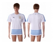 Uruguay Blank Away Soccer Country Jersey1